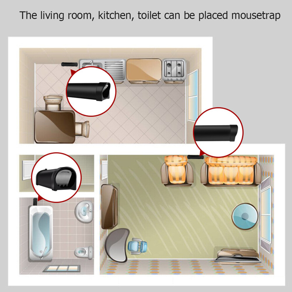 Automatic Lock Rat Trap Plastic Rat Trap Reusable Small Mousetrap Mice Rodent Pest Control Cage