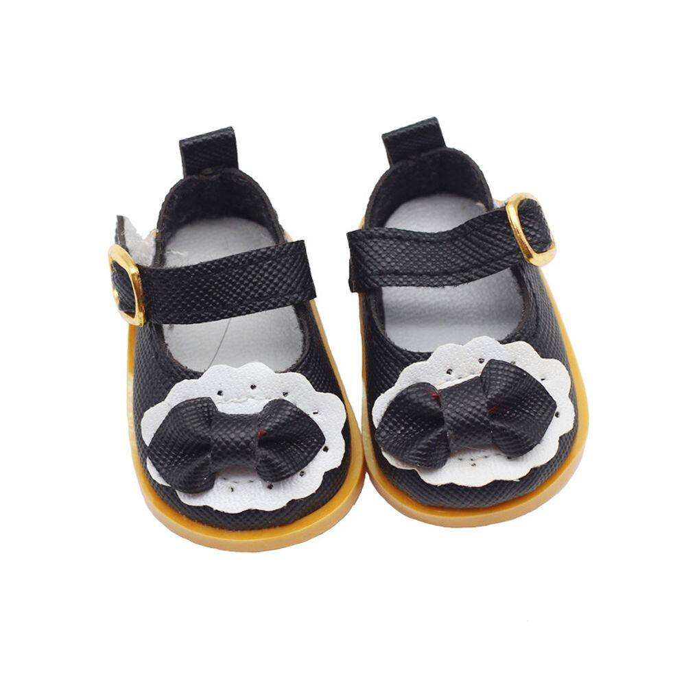 Ijvbtv đồ của doll 20cm búp bê phụ kiện tự làm búp bê 14 inches bông búp bê khởi động thủ công nơ trang trí búp bê da giày giày búp bê búp bê thường giày mini bow giày