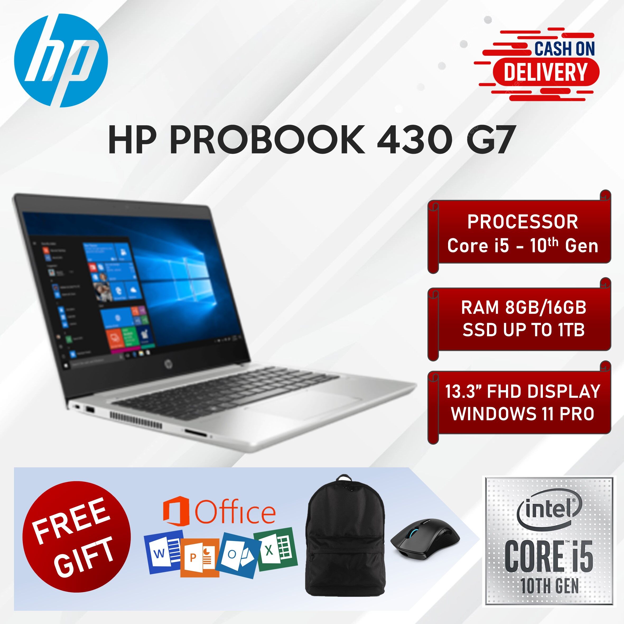 HP Probook 430 G7 Laptop i5 10th Gen 8GB 16GB RAM 256GB