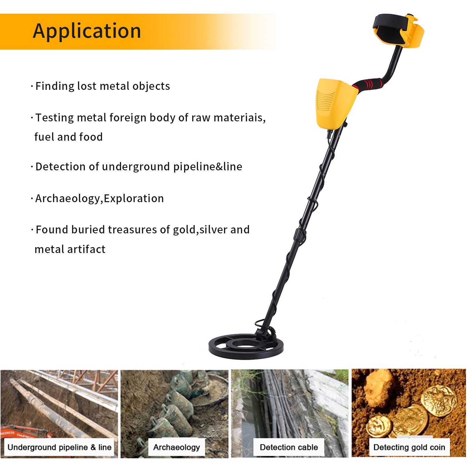 KKmoon Professional Metal Detector P/P Function Disc Mode High Sensitivity Adjustable Waterproof Metal Finder 7 Target Categories Underground Treasure Hunter LCD Display