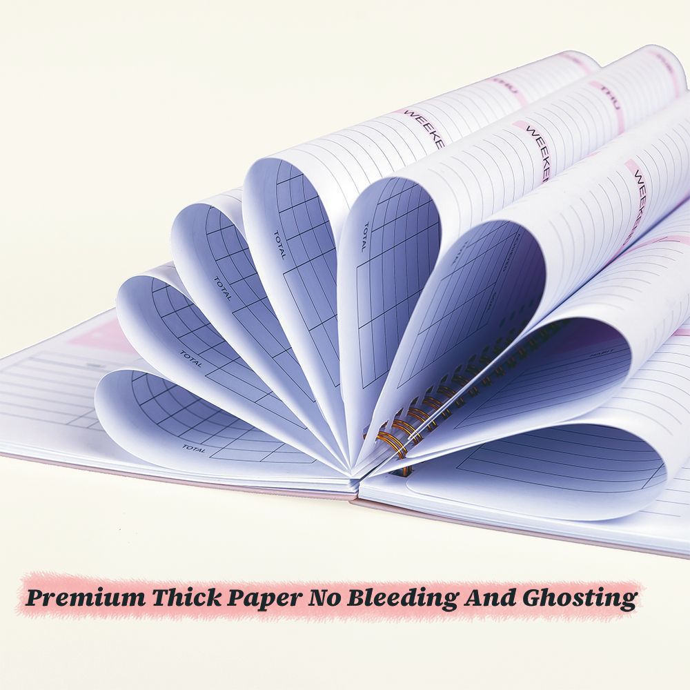 DKVNK DIY PU Leather Organizer Notebook Loose-Leaf Diary Weekly Planner Office School Supplies Ring Binder Planner Notebook A5 Agenda Notebook Notebook Cover Binder Cover