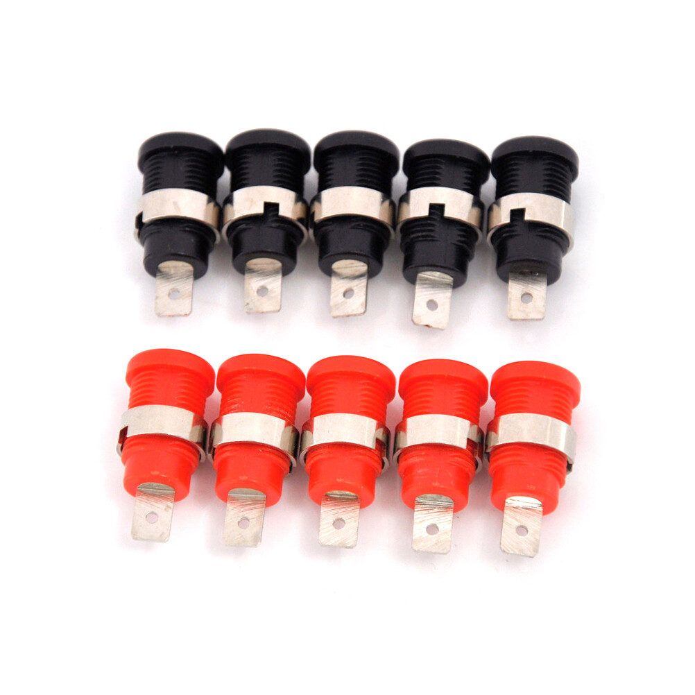 Fkend 10Pcs 4mm Banana Female Jack Socket Panel Mount Binding Post