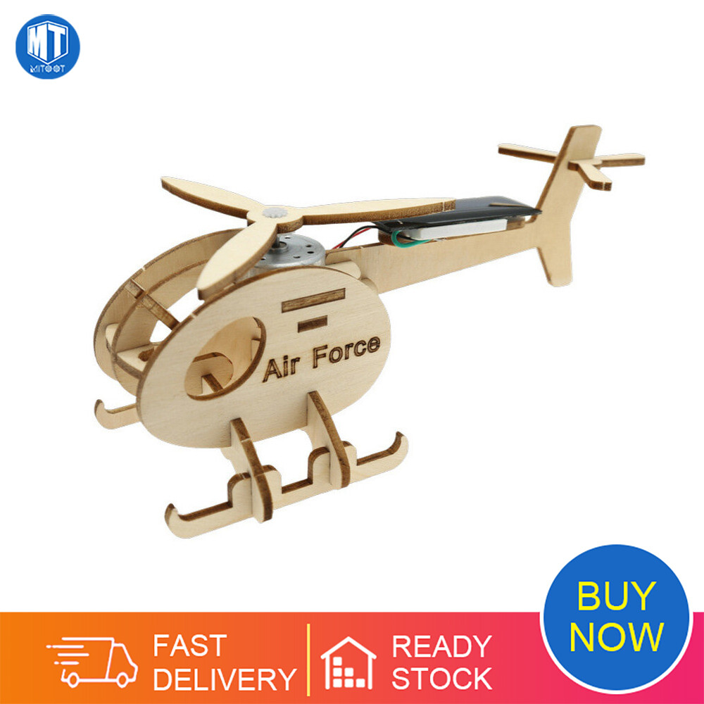 Mini Solar Airplane Helicopter DIY Models & Building Toy Science &Education Model Toy For Children Gift Toy