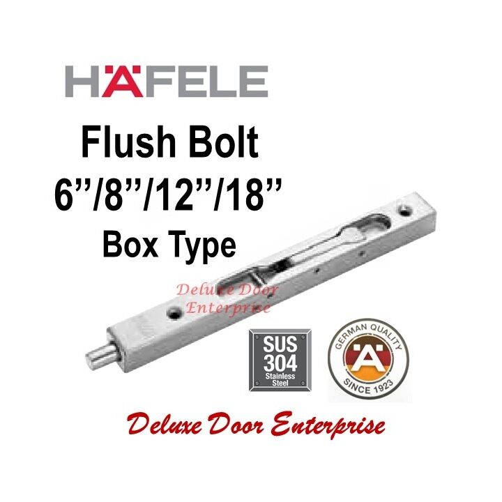 Hafele Flush Bolt 6''/8''/12''/18'' (Box Type)(SS) / Hafele Flush Bolt