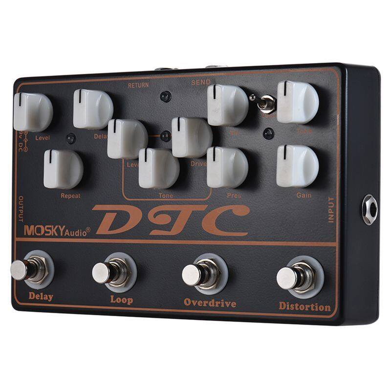 MOSKY DTC 4-in-1 Electric Guitar Effects Pedal Distortion + Overdrive + Loop + Delay Malaysia