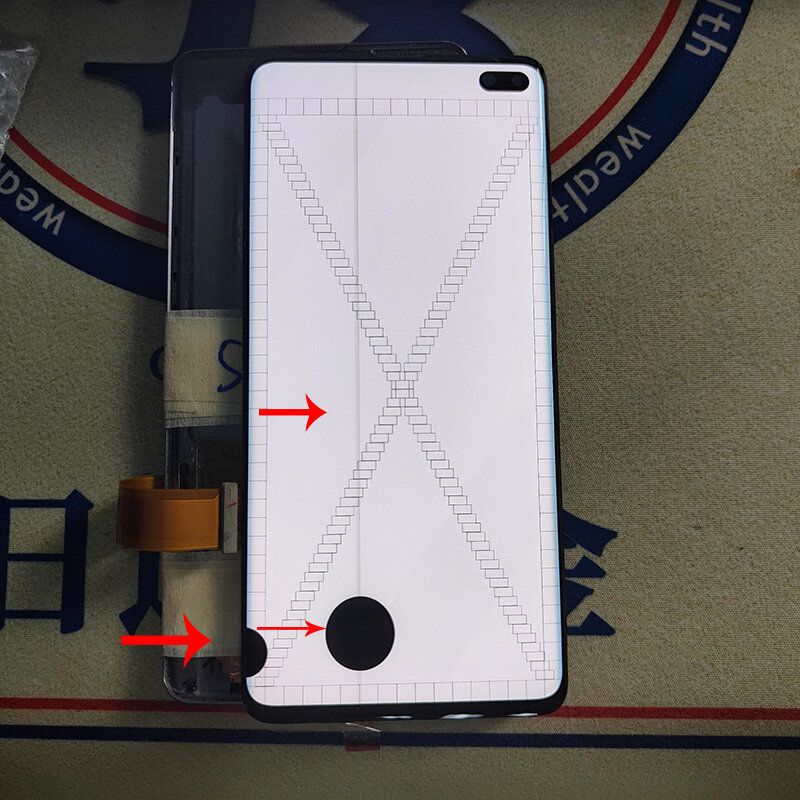 Bluesky original lcd with defect for samsung galaxy s10 plus lcd screen g975 g975f assembly for samsung display s10 plus