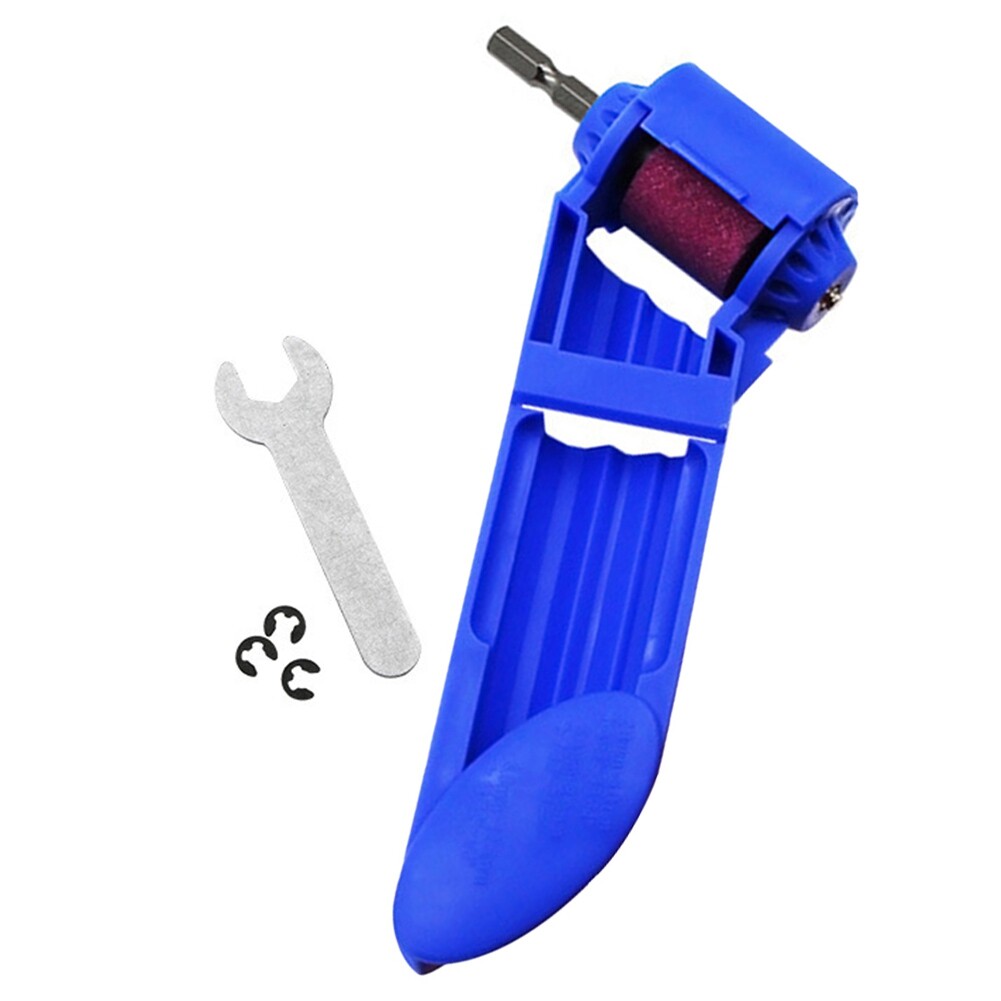 Portable Electric Drill Bit Sharpener Corundum Grinding Tool with Mini Spanner