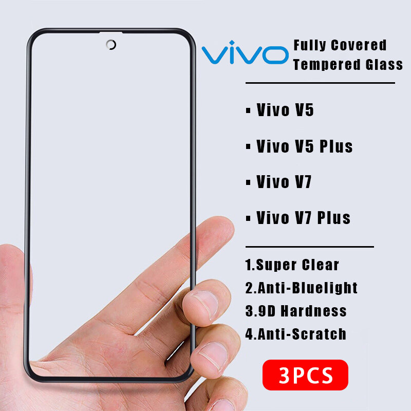 Ucuc tempered glass film for vivo v25 pro 5g vivo v21e /v21 viov v20 /vivo v20 2021 v20 pro v20 se vivo t1x s1 s1 pro v17 v17 pro v15 pro v5 plus v7 v7 plus +v9 v11 v11 pro vivo v11i 9d full cover tempered glass screen protector
