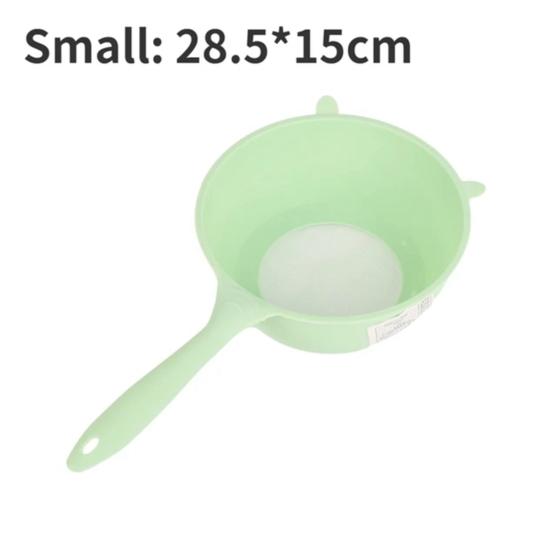 Kitchen Rice Drain Spoon with Handles Rice Sieve Plastic Colander Multifunctional Strainer Basket for Fruits Vegetables Mesh Flour Sieve
