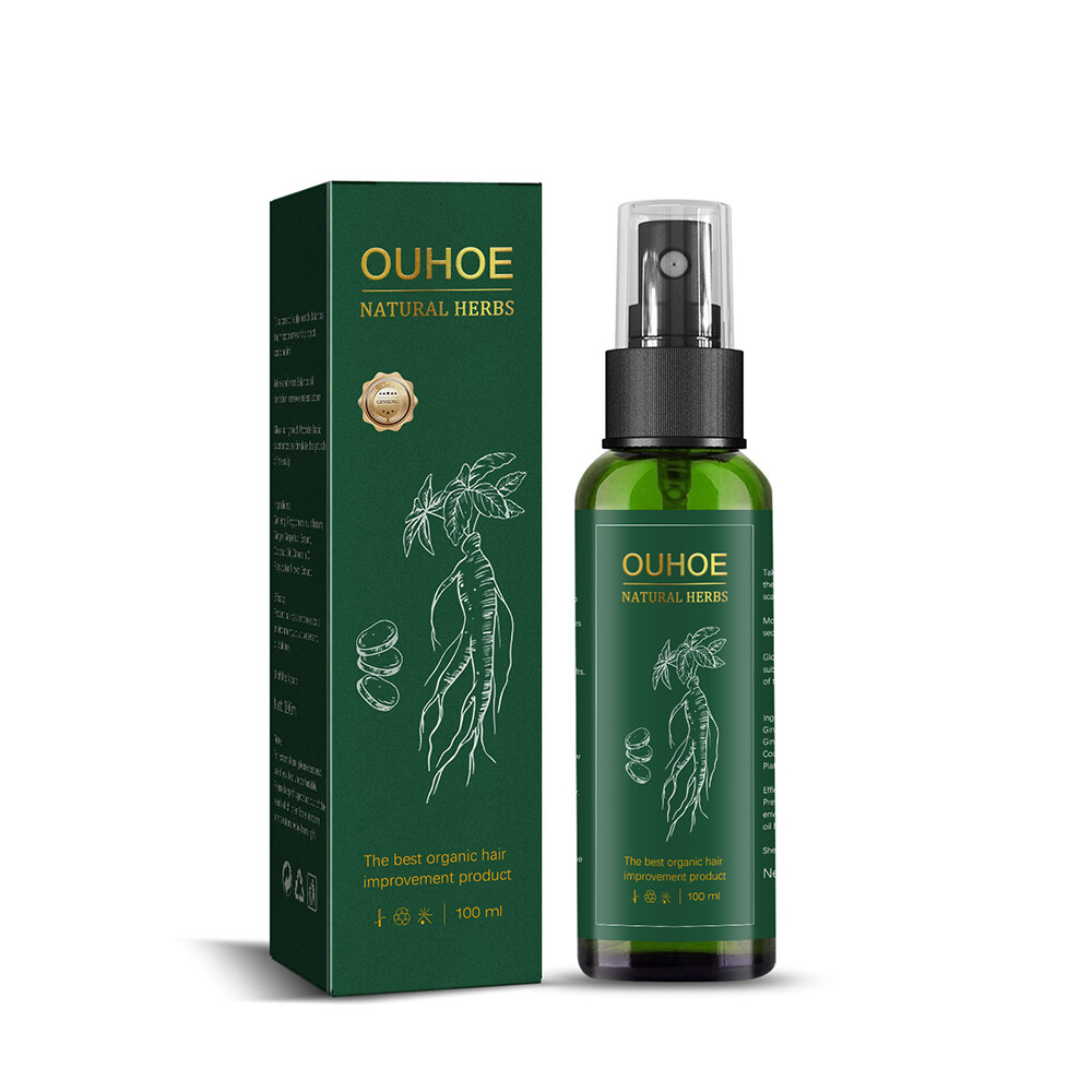 Hailicare Ginseng Hair Growth Spray 100ml Hair Care Serum Strengthen Hair Root Nourishes Hair Repairing Damaged Hair Promotes Hair Growth Essence Oil