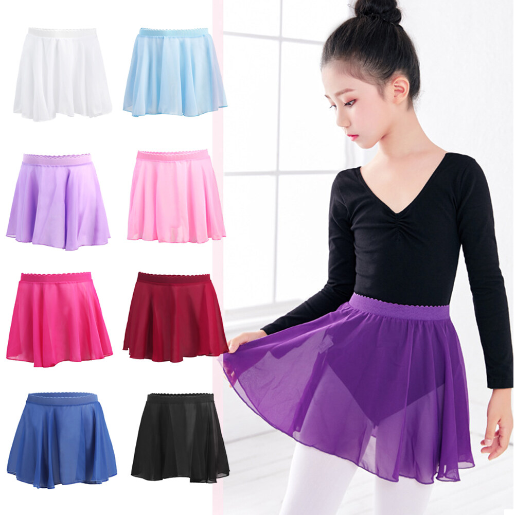 Huankai 9 Colors Ballet Skirts Girls Dance Skirt Chiffon Skirts Woman
