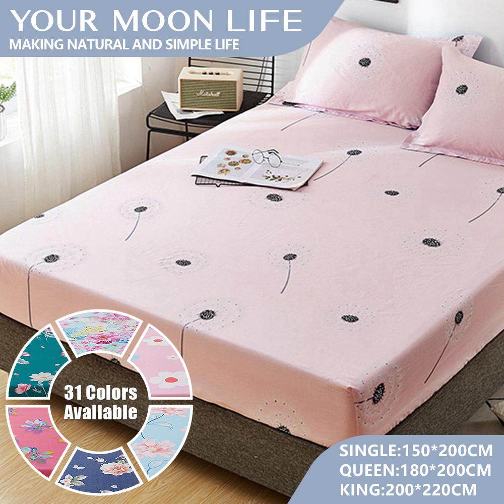 Floral Printed Fitted Sheet Twin Full Queen King Bed Sheet Cover Pad kid