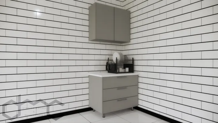 Dmc Ready To Fix High Quality Modular Kitchen Cabinet 3 Drawer