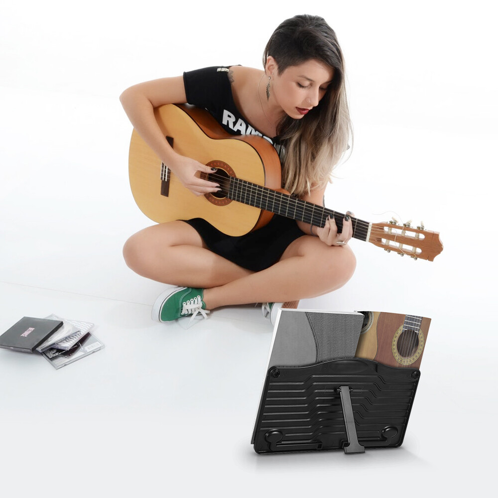 [ammoon]quà bí mật Giá Để Nhạc Mini , Giá Để Tài Liệu Đọc Sách Điện Thoại Thông Minh Cầm Tay Vật Liệu ABS Nhẹ, Màu Đen