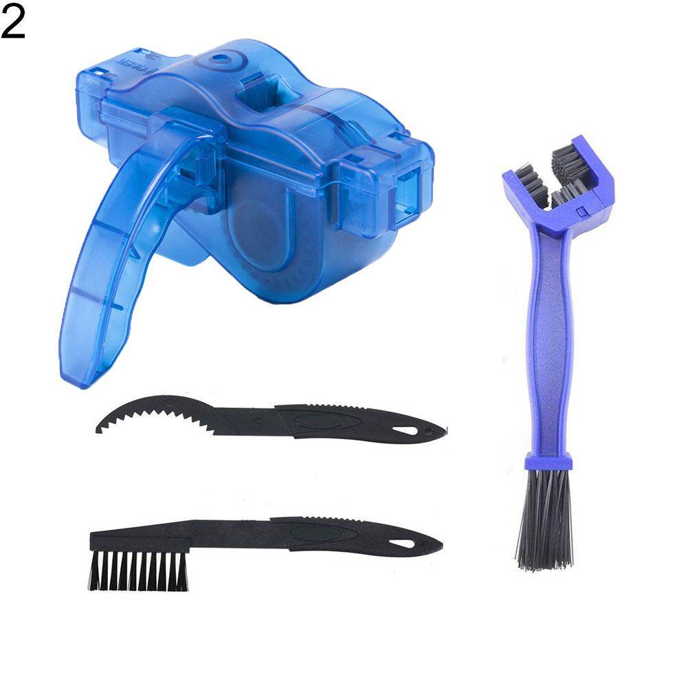 Honrane 3/4Pcs MTB Mountain Bike Cycling Bicycle Chain Cleaner Brushes Cleaning Tool Set
