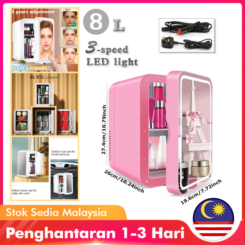 Mini Skincare Fridge Make Up Fridge 2 in 1 Mini Fridge Mirror Cosmetics