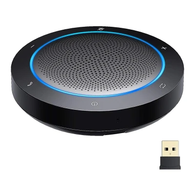 KAYSUDA Conference Speaker, Noise Reduction Bluetooth Speakerphone with Mic, USB/Dongle/Bluetooth Connection, Enhanced Voice