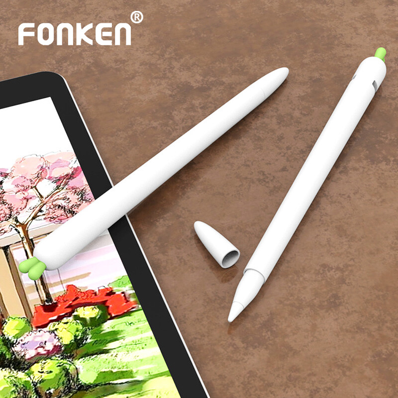 FONKEN Soft Silicone Pencil Cases For Apple iPad Pencil 1 2 Cute Cartoon Carrot Cover Protective Case