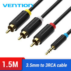 Chú Ý Giắc Cắm 3.5 Mm/2.5 Mm Đến Cáp 3RCA Giắc Cắm 1.5 M 2 M 3.5 Mm Sang Cáp Chuyển Đổi AV Vỏ Kim Loại Cho Máy Tính DVD VCD Âm Thanh Nổi