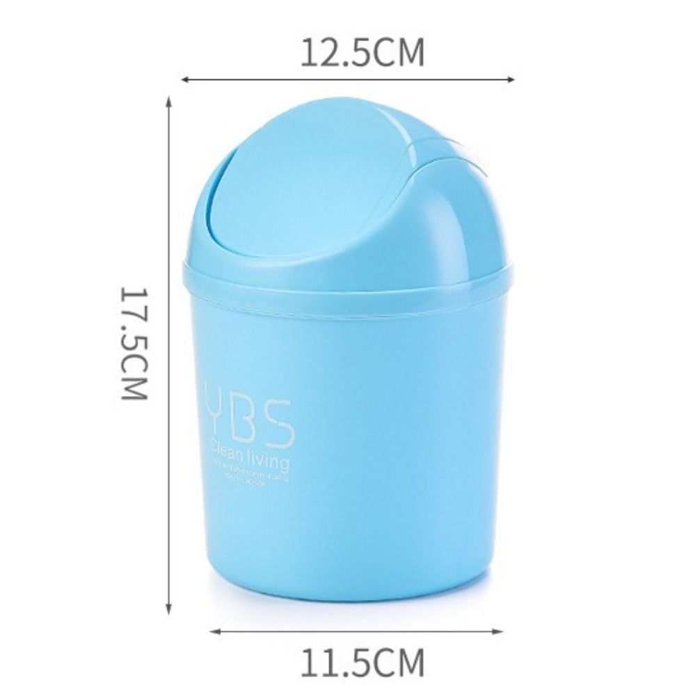 CHARDRUSHRU Container Ash Urns Storage Box Mini Bin Basket Dustbin Desktop Garbage Rolling Cover Can Trash Waste