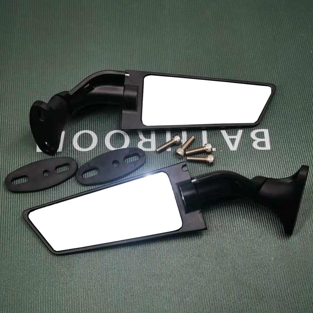 Large-view motorcycle aluminum alloy rotating fixed wind wing rearview ...