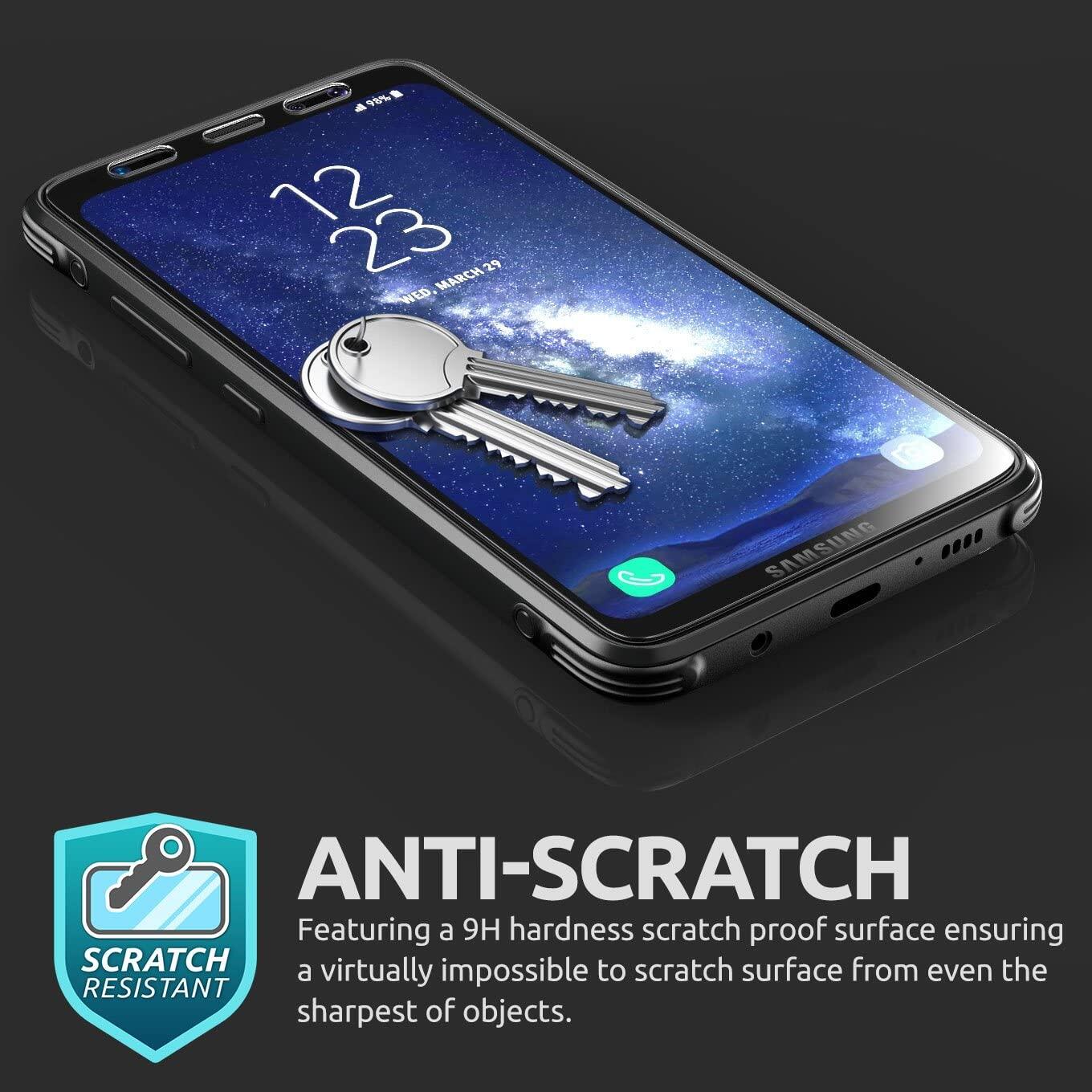 SUPCASE Galaxy S8 Miếng Bảo Vệ Màn Hình Chủ Động HD Cao Cấp Kính Cường Lực Bảo Vệ Màn Hình Cho Samsung Galaxy S8 Hoạt Động (2-Pack)