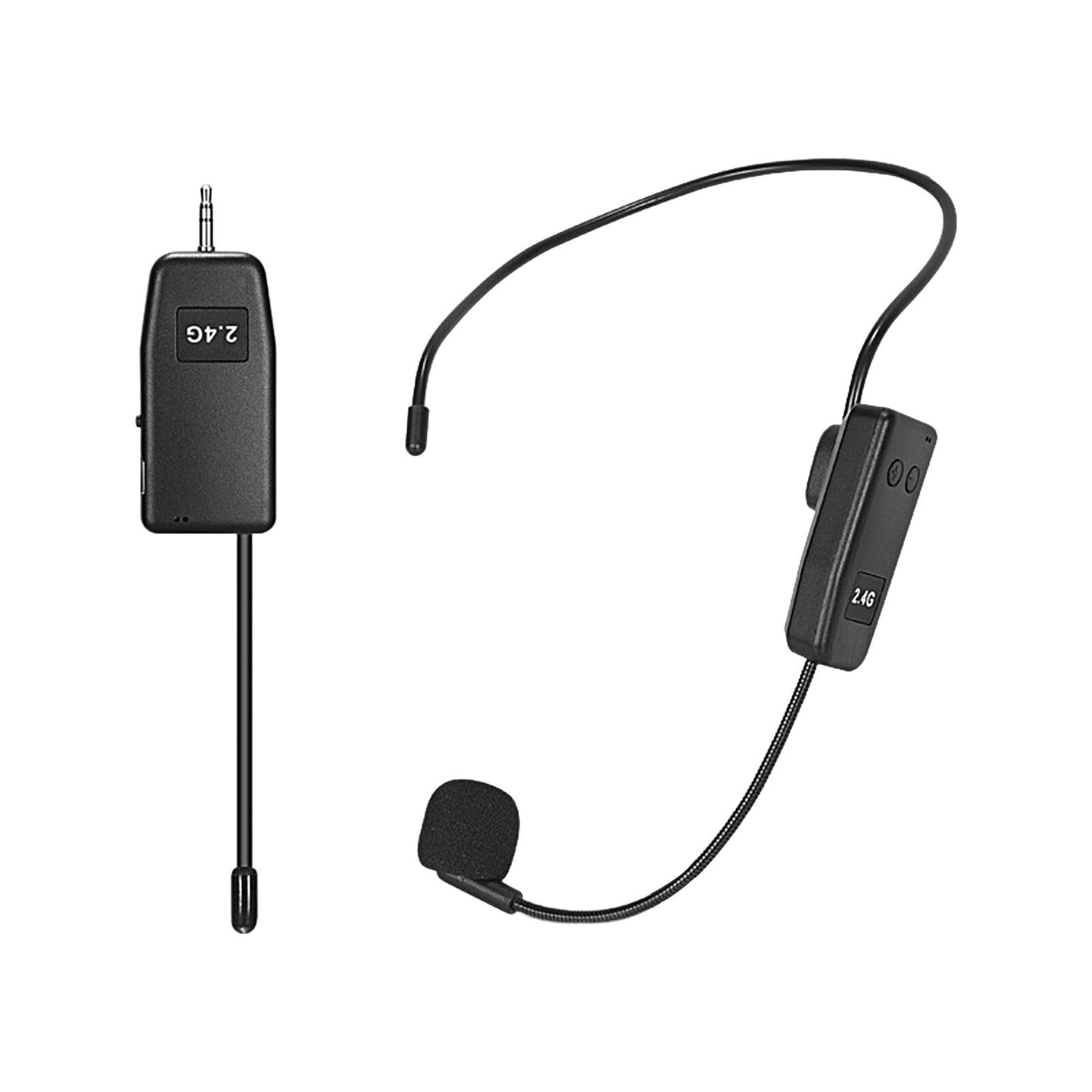 Wireless Microphone High Fidelity Lossless Intelligent Noise Reduction Plug Play 2.4G Teaching Meeting Headset Microphone for Voice Amplifier Useful Wireless Microphone