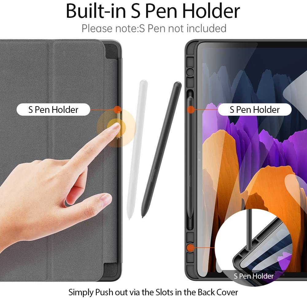 Case for Samsung Tab S8 Plus 12.4 inch 2022,[Built-in Pencil Holder] Slim Lightweight Trifold Stand [Auto Sleep/Wake] Smart Case for Galaxy Tab S9 FE Plus/Tab S9 Plus/Tab S8/Tab S7 FE/ Tab S7 Plus/Tab S7 11