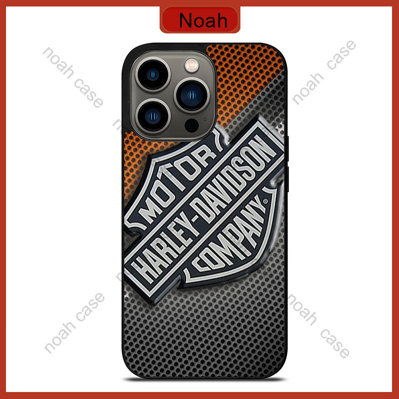 Motor harley davidson logo phone case for iphone 14 pro max / iphone 13 pro max / iphone 12 pro max / samsung galaxy note 20 / s23 ultra anti-fall protective case cover 333