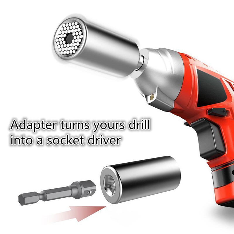 [[Ready Stock] KIPRUN Universal Torque Wrench Spanner Grip Multi Function Ratchet Socket Sleeve 7-19mm Power Drill  Ratchet Bushing Spanner Key Adapter Hand Tools,KIPRUN Universal Torque Wrench Spanner Grip Multi Function Ratchet Socket Sleeve 7-19mm Power Drill  Ratchet Bushing Spanner Key Adapter Hand Tools,]