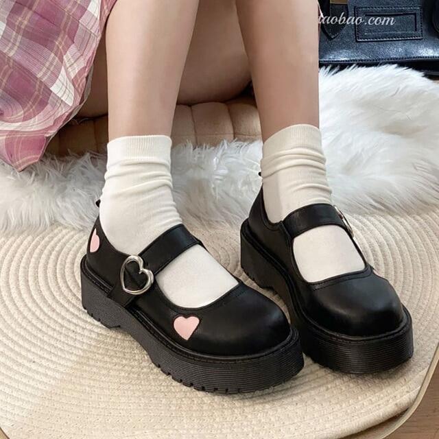 TAVIMART  -  Lolita Original Japanese Girl Student Single Shoes Academy Style Jk Uniform Shoes Punk Style Subculture Y2k Hot Girl High Heels