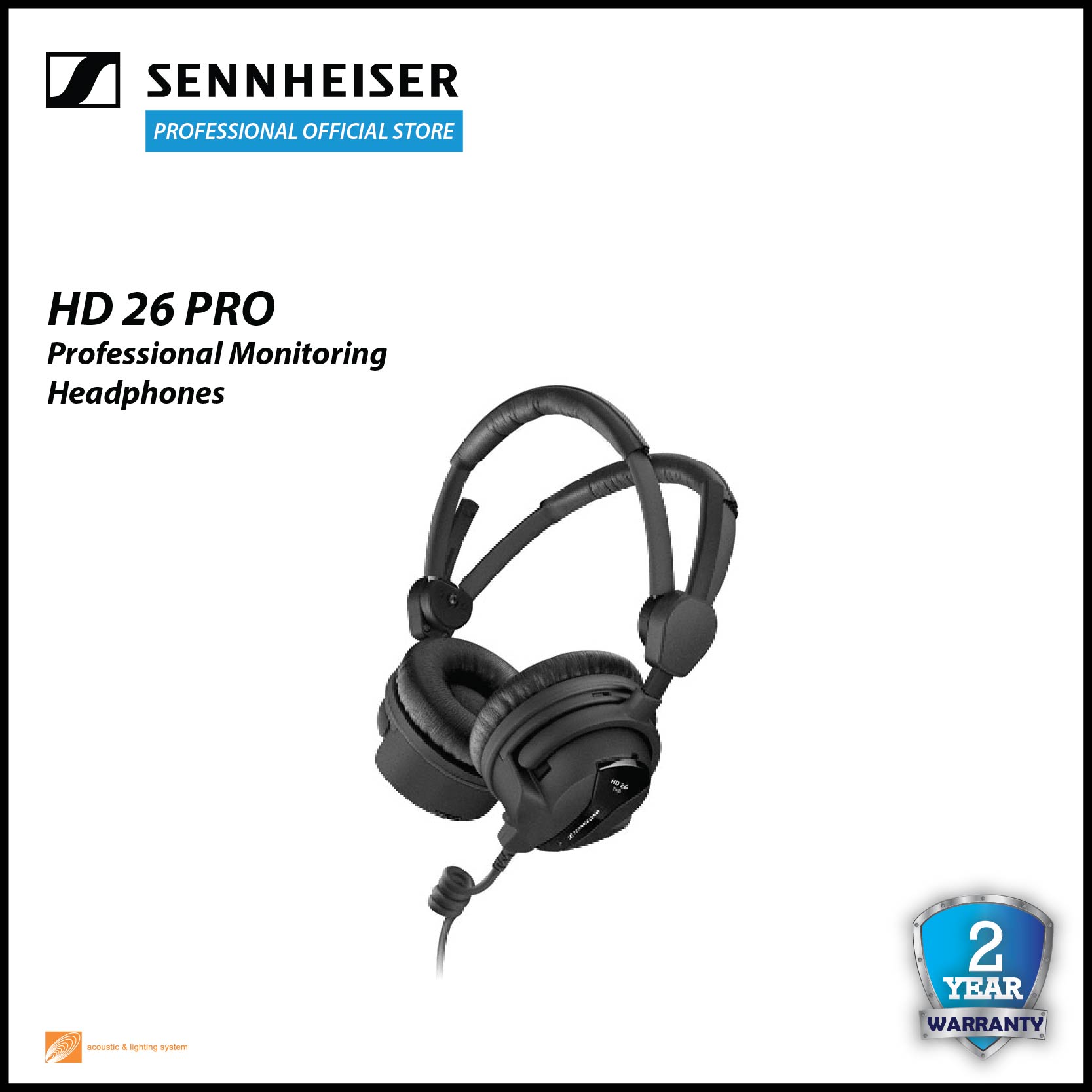 Sennheiser HD 26 Pro On-Ear Headphone | Lazada