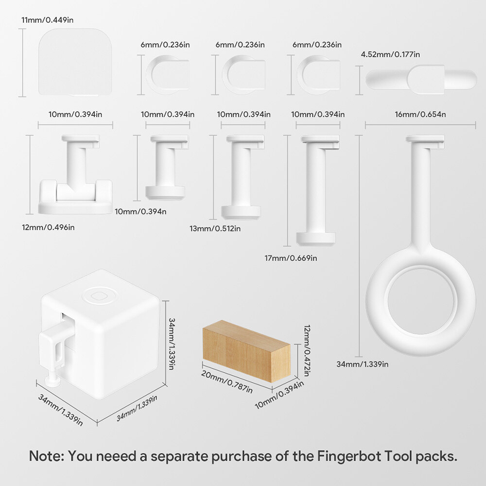 Fancy Tuya Zigbee Fingerbot Plus Smart Fingerbot Switch Button Pusher Smart Life Timer Voice Control Works with Alexa Goo-gle Assistant Tuya ZigBee Gateway/Hub