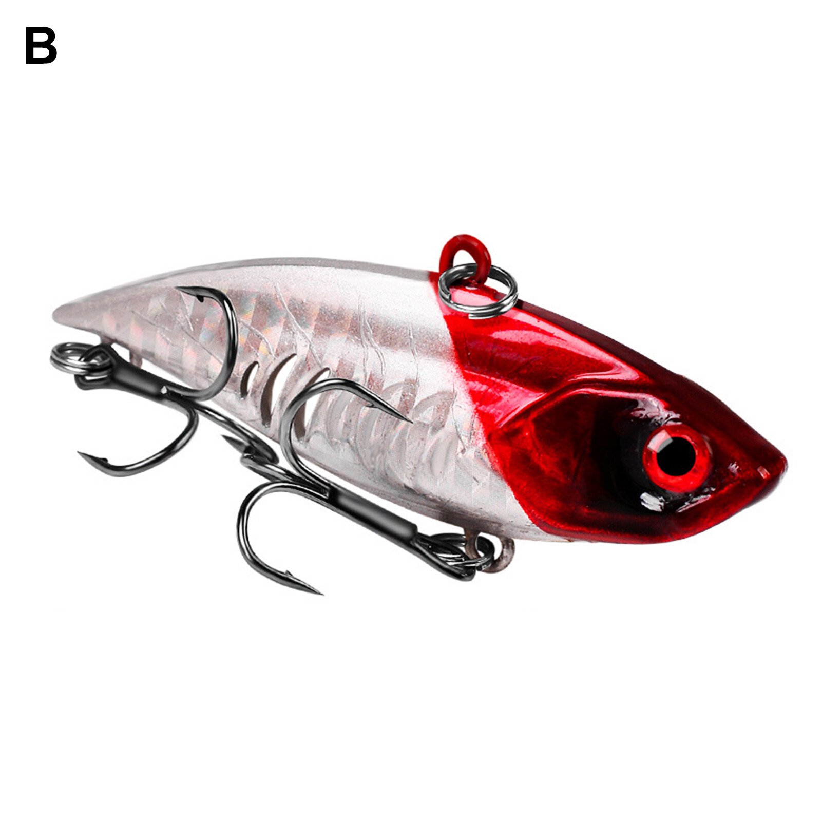 Ghxdryuru 6.5cm/11g Barbed Fake Lure Shark Hook Plastic Excellent Throwing Distance VIB Bait Fishing Supplies Vibration Lure Tear