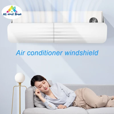 ABH Adjustable Air Conditioner Deflector Telescopic Windshield Confinement Air Deflector for Home