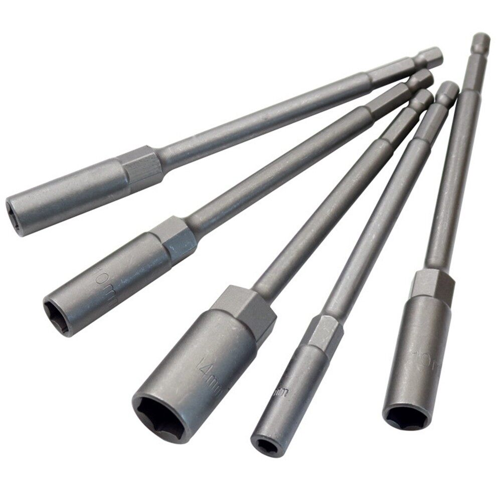 Toolstar 1Pcs 150mm Extension Socket Wrench Hexagon Nut Driver Drill Bit Adapter 5.5-19mm