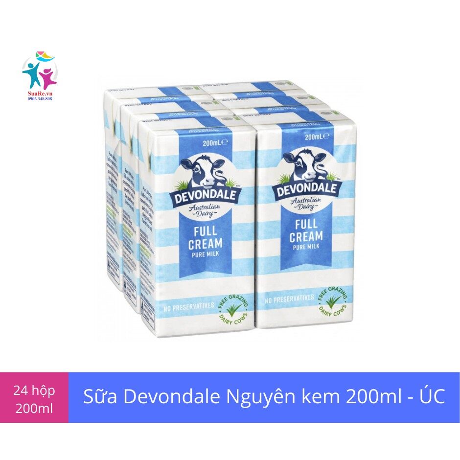 [HCM] [Combo 12 Hộp] Sữa Tươi Nguyên Kem DEVONDALE 200ml - Nhập Khẩu Úc