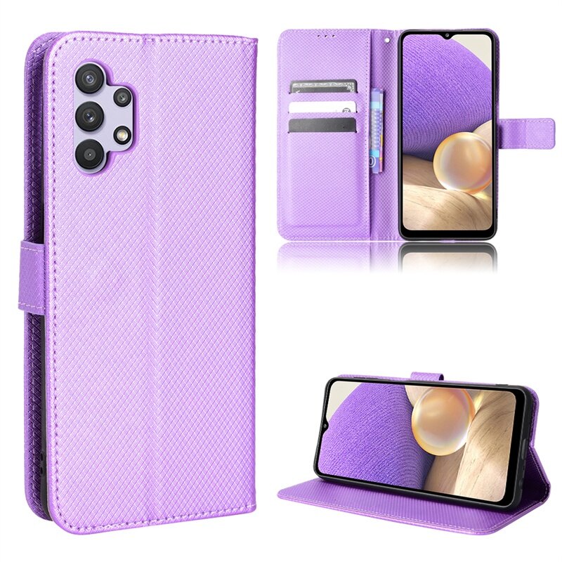 Samsung galaxy a32 5g casing flip phone holder stand galaxy a32 5g case wallet pu leather back cover