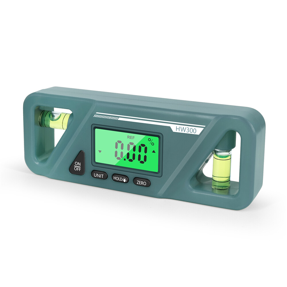 Aideepen HW-300 90 Degree Ruler Digital Display Inclinometer Level Meter Protractor Angle Meter Digital Protractor Inclinometer Level Meter Goniometer Measuring Inclinometer Magnet
