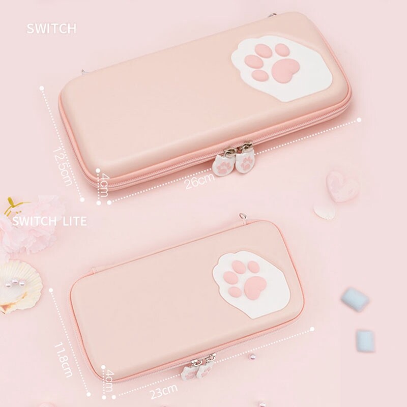 Ốp Nintendo Switch Túi Đựng CP Móng Mèo Hộp Vỏ Cứng Bằng Silicon NS Cho Switch Lite Phụ Kiện Máy Chơi Game