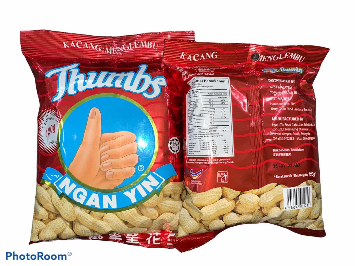 Ngan Yin Hand Brand Groundnutkacang Cap Tangan手标花生 120g Lazada