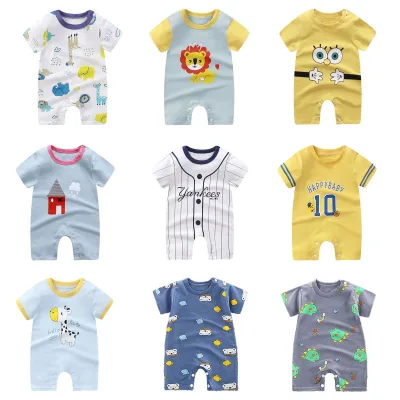 Ready stock 0-18 months baby rompers Newborn Infant Baby Boy Girl Short sleeve kids clothes