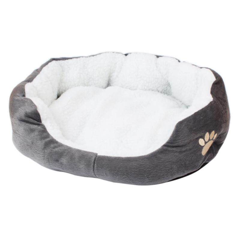 Huanhuang®Tròn Mềm Đệm Vải Nhung Pet Phần Còn Lại Giường Ngủ Mat Chó Mèo Ổ Nệm Ấm Pad Tổ