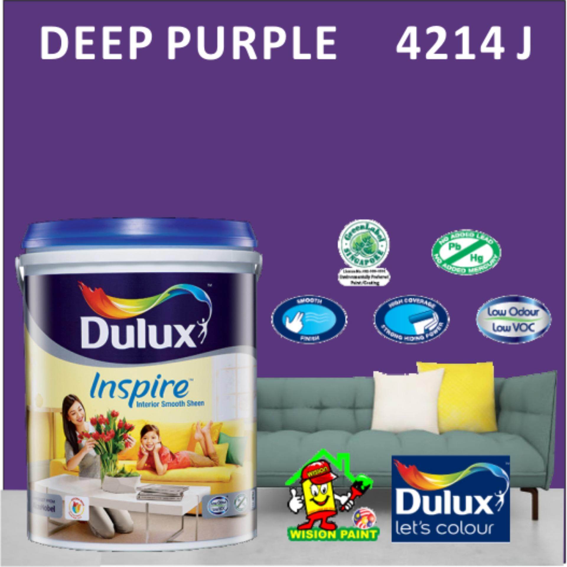 4214J DEEP PURPLE ( 5L ) DULUX INSPIRE INTERIOR SMOOTH SHEEN PAINT Lazada