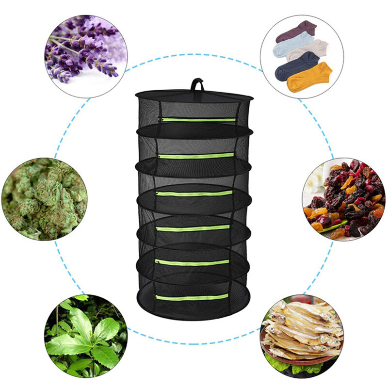 Drying Net for Herbs Hanging Basket Folding Dry Rack Herb Drying Net Dryer Bag Mesh For Flowers Buds Plants Organizer