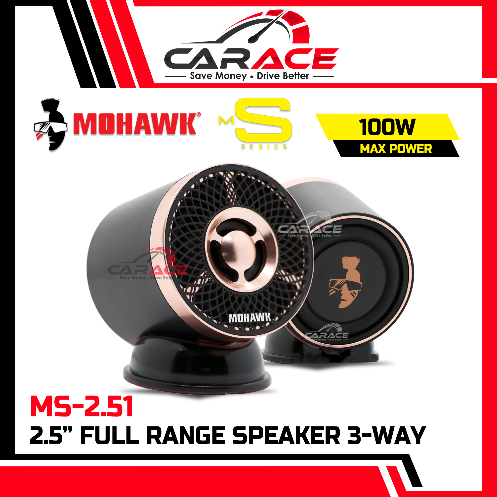 MOHAWK MS Series 3-Way Full Range Speaker Bass Car Speaker - Main Image