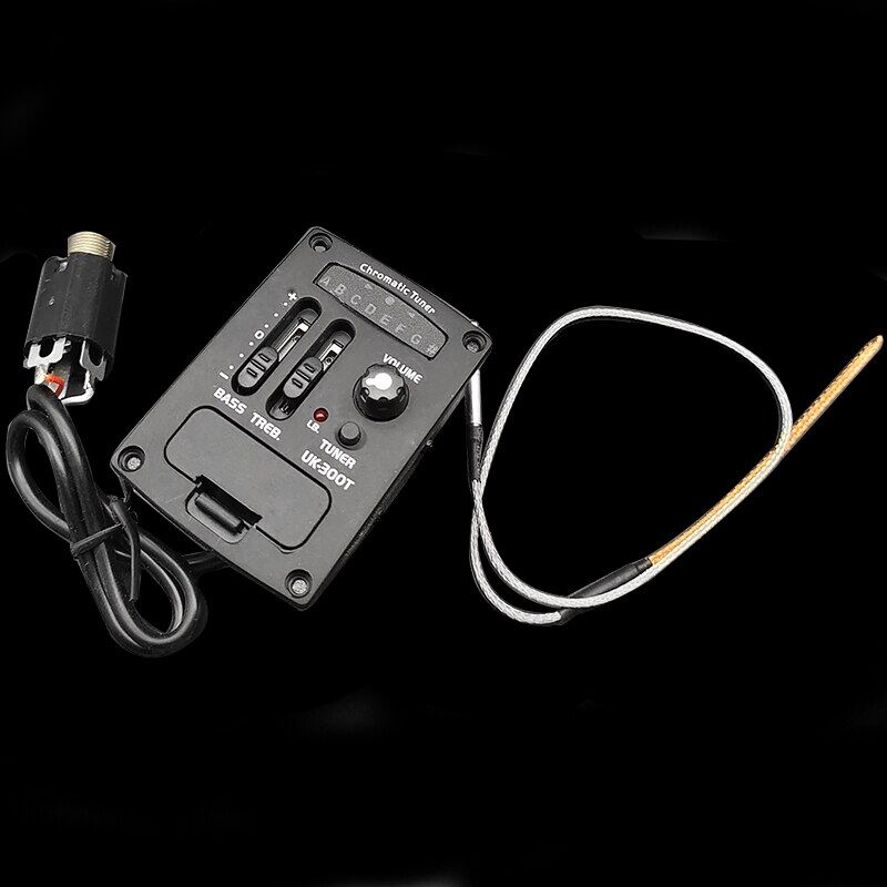 2 Band UK-300T Ukulele EQ Equalizer Chromatic Tuner Soft Hard Bridge Pickup Piezo Ukulele Piezo Pickup Preamp Guitar Parts