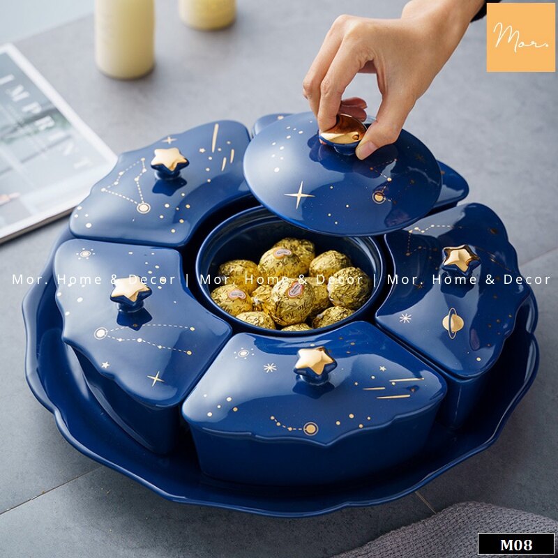 Khay mứt Tết sứ cao cấp  - M08