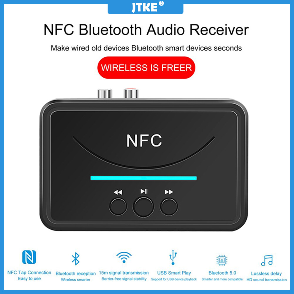 Bộ Thu Âm Thanh BT200 NFC Bluetooth 5.0 Bộ Chuyển Đổi Âm Thanh Bluetooth Stereo Không Dây, Loa Xe Hơi...
