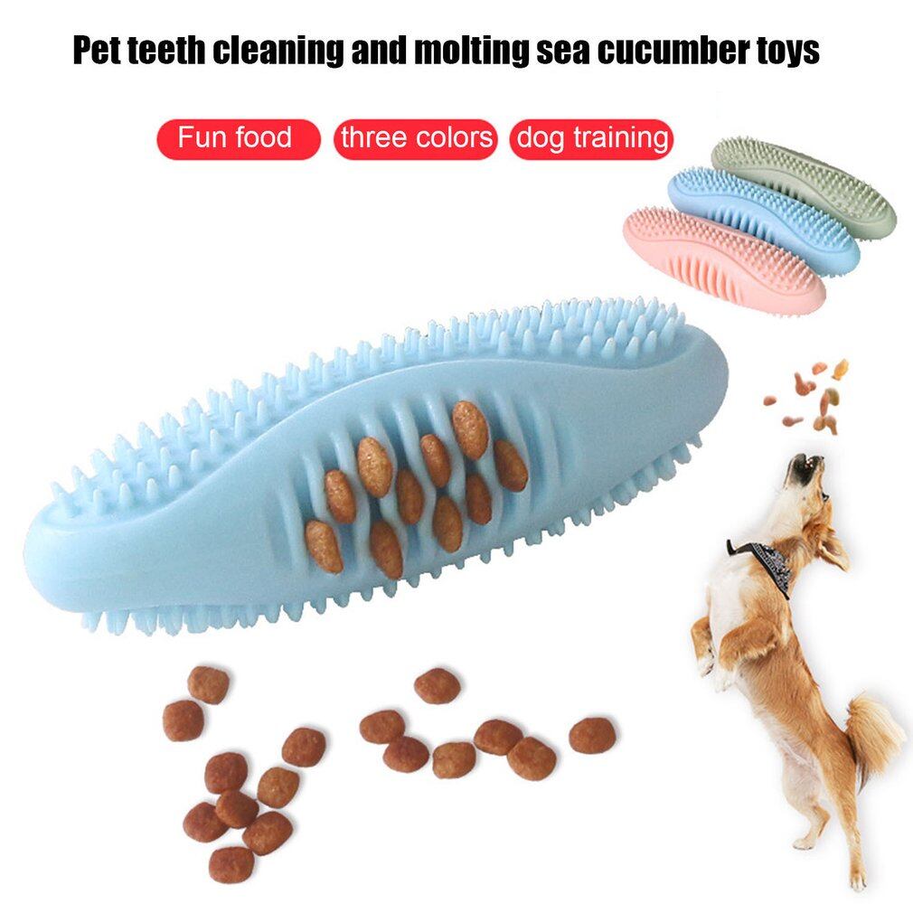 Dog Chew Toy TPR Chew Toy Pet Toys Molar Puppies Toys Leaking Ball IQ Training Toy Sea Cucumber Modeling